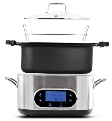 12 в 1 Делюкс цифровая мульти плита sous vide LCD большой дисплей сенсорный экран 6.0l программируемая