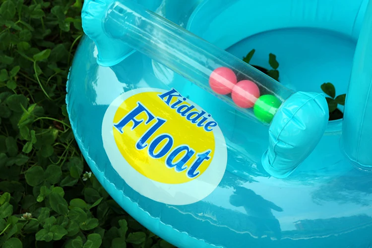 FQY Pink Orange Sky Blue Inflatable Baby Float Seats With Canopy