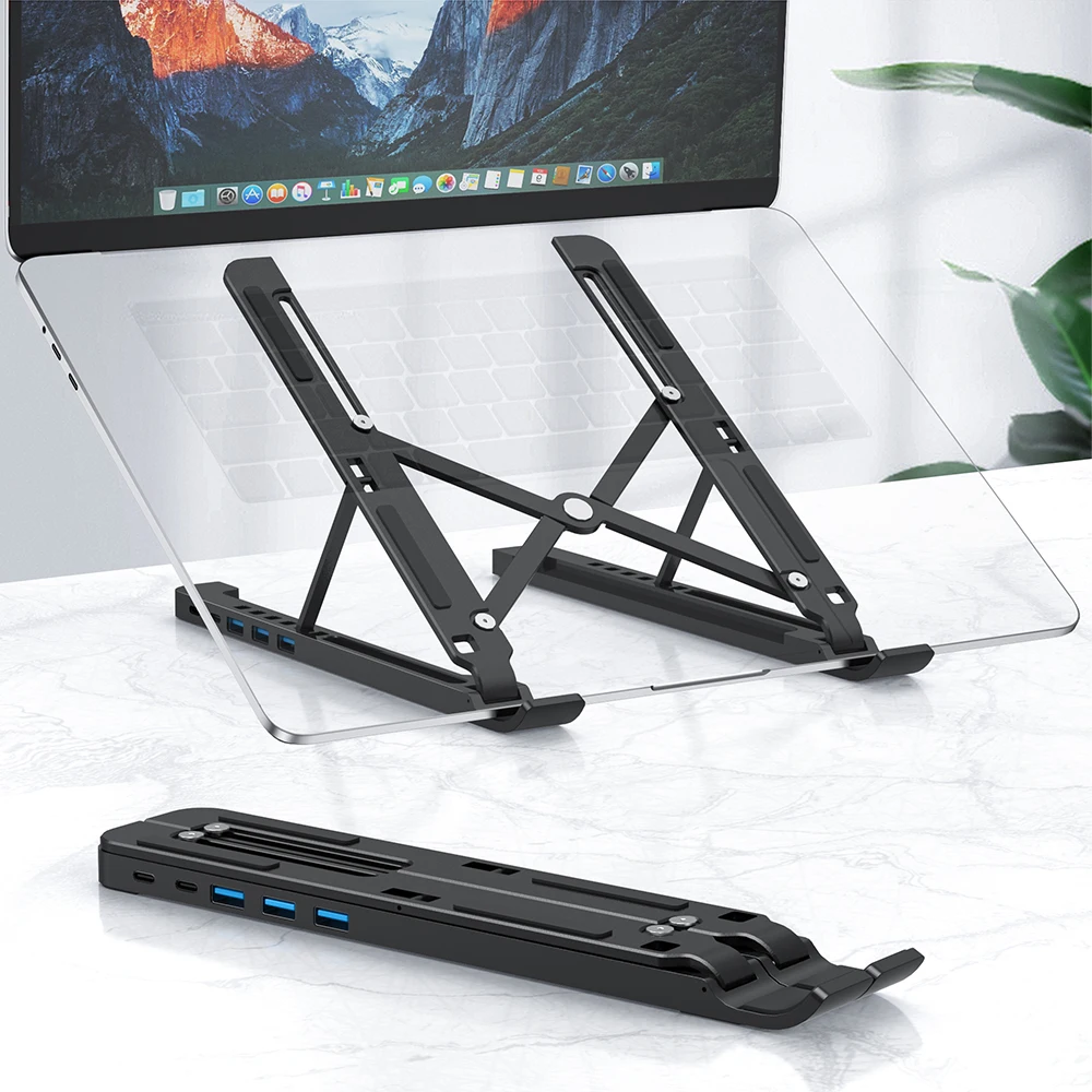usb c hub 3.0 4 in 1 type c hub micro ipad power hub car laptop stand with USB PD SD Reader All In One For PC Computer A