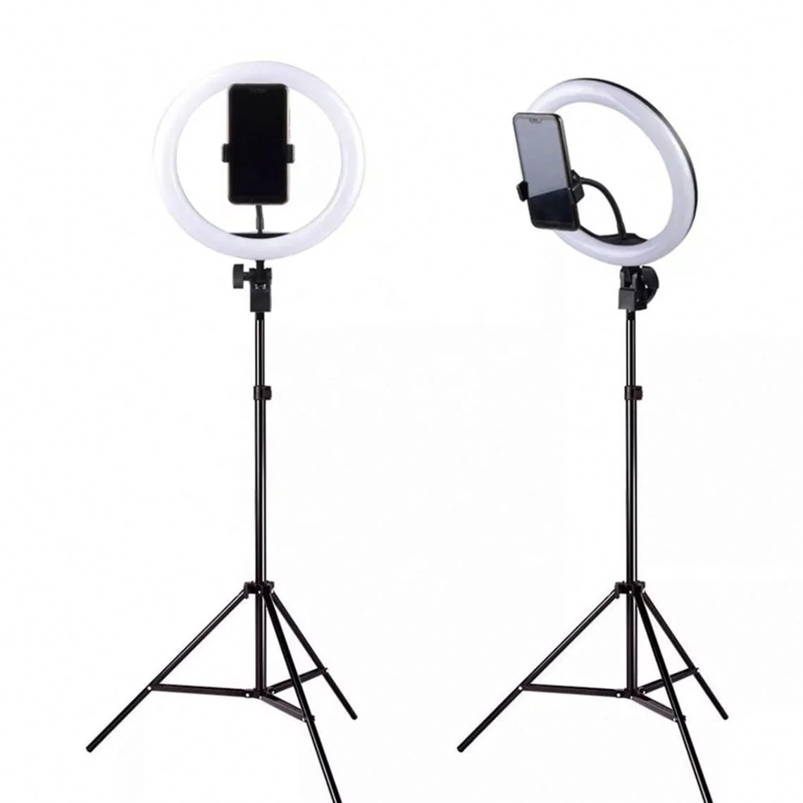 Светодиодный кольцевой светильник для селфи, 13 дюймов, с регулируемой яркостью, для прямой трансляции, 10 дюймов