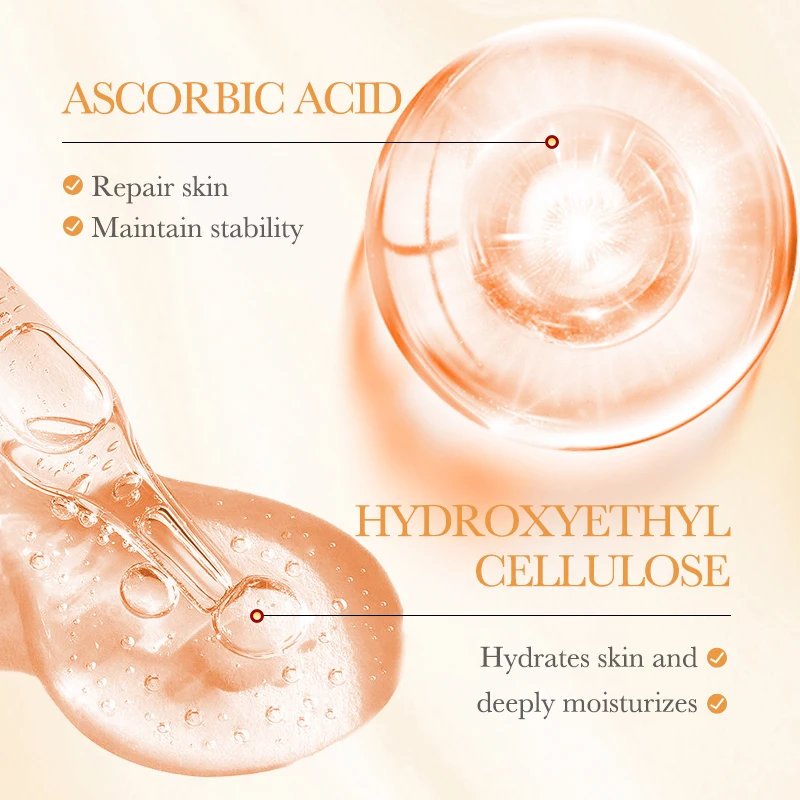 OEM SADOER Women skin care products beauty Whitening Face Serum Solutions Pure Hyaluronic Acid Serum Vitamin C skin care serum