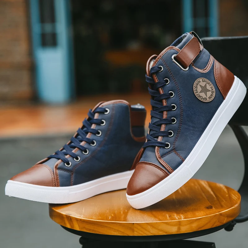 New Fashion Breathable Custom Casual High Quality Luxury Designer Campus Trainer Sneakers Men High Top Canvas Shoes