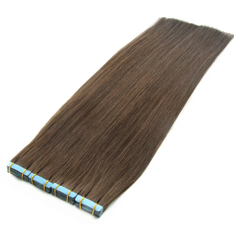 Wholesale Cuticle Aligned Human Hair Extensions Tape Hair Extensions Natural Body Wavy Virgin Hair