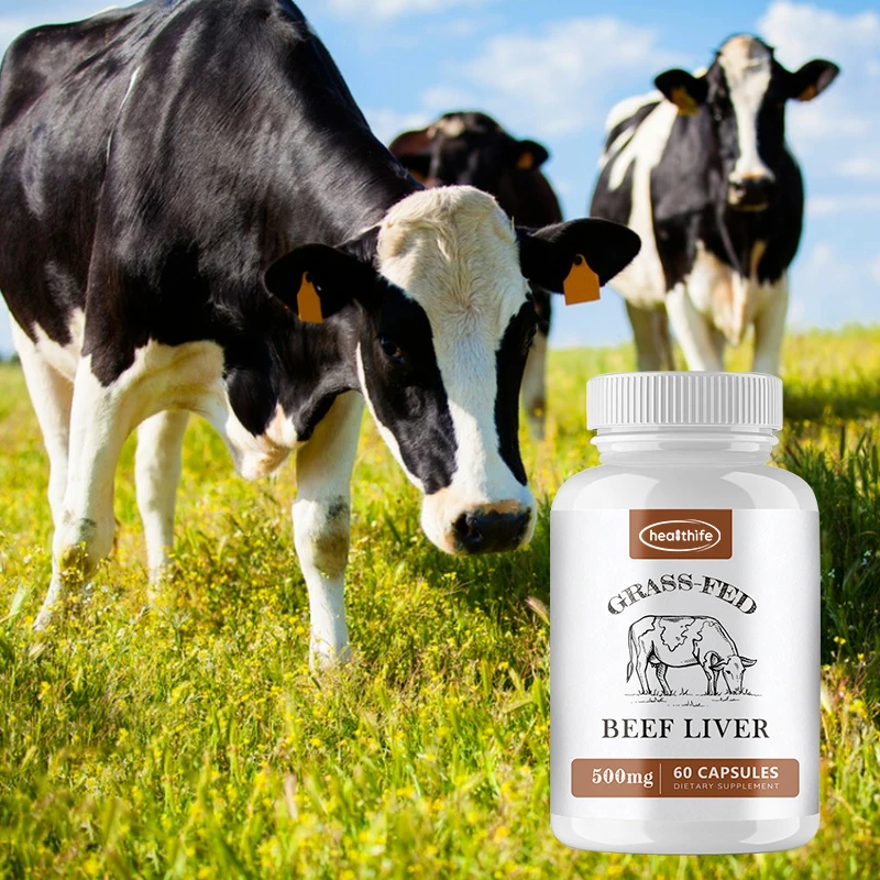 Healthife New Zealand Beef Liver Capsule 500mg/180caps/Bottle Grass Fed Beef Organ Capsule