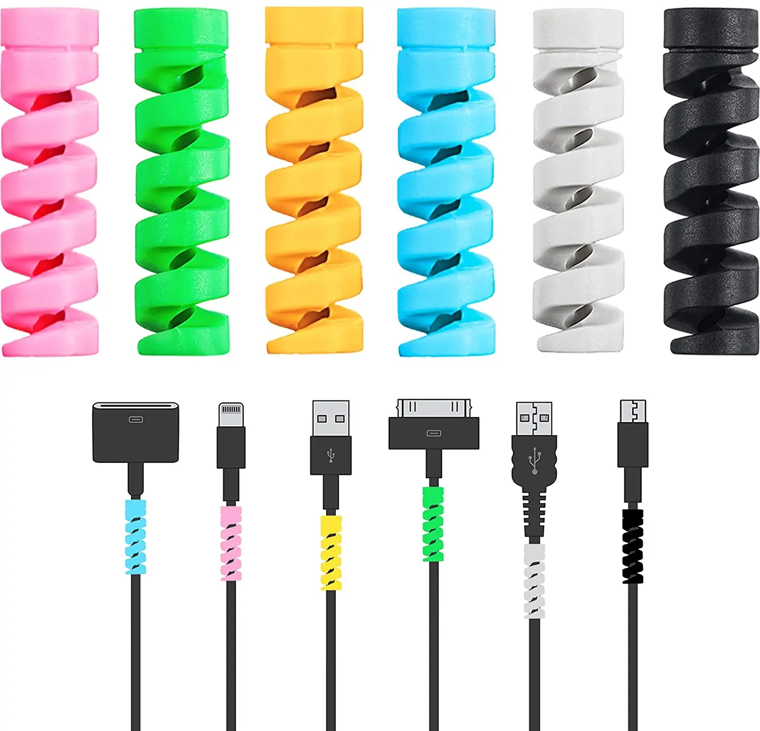 Tidy Master Necessary Data Cable Fixer Charging Cable Collector Desk Settle Helper USB Cable Threaded Silicone Sleeve Fixer