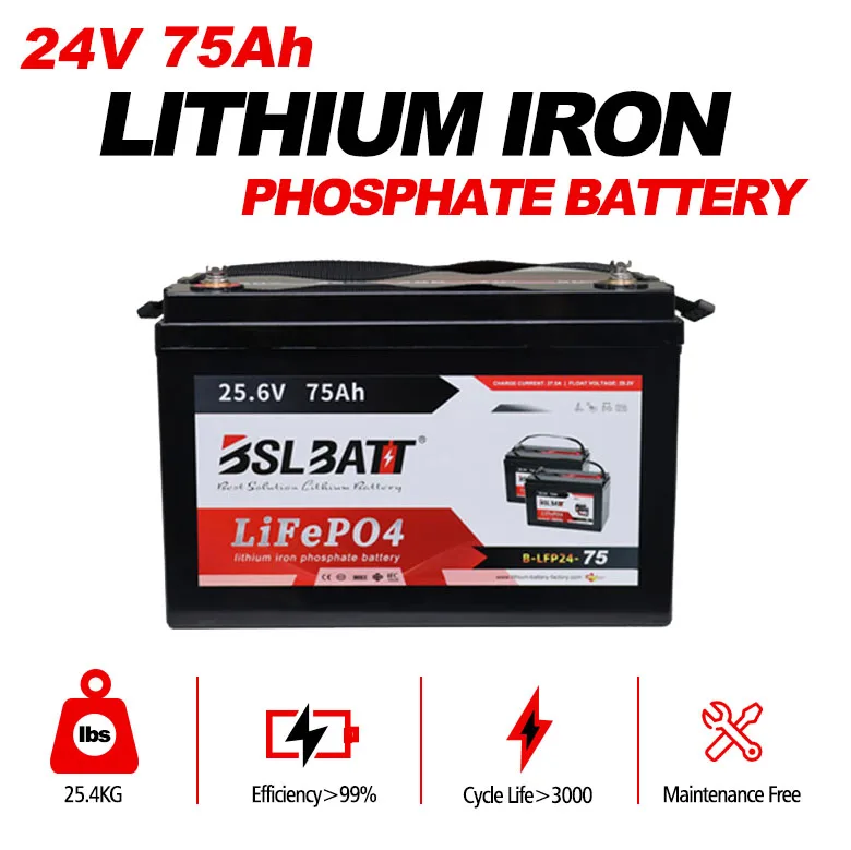 BSLBATT 24V 200AH 300AH 24 VOLT LIFEPO4 PACK 24V 45AH 55AH 75AH LITHIUM BATTERY FOR ENERGY STORAGE