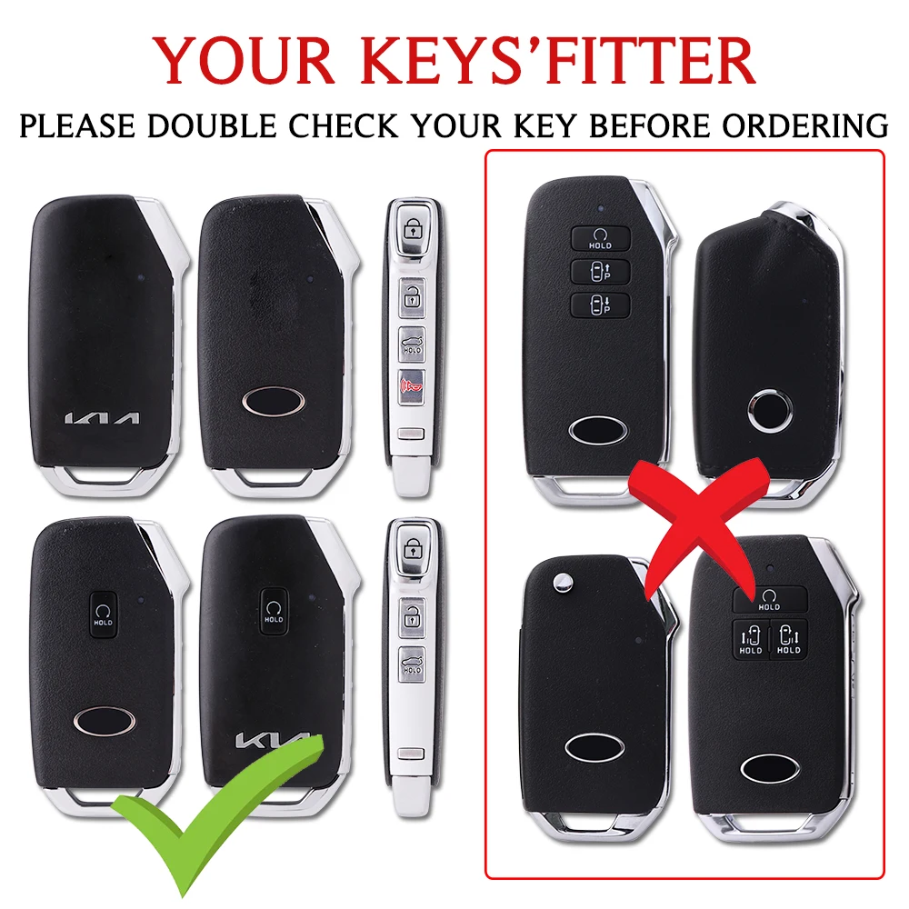 Key Fob Cover Case Fit for Kia K3 K5 Ceed Cerato Forte Seltos Sorento Soul Sportage Telluride car key cover
