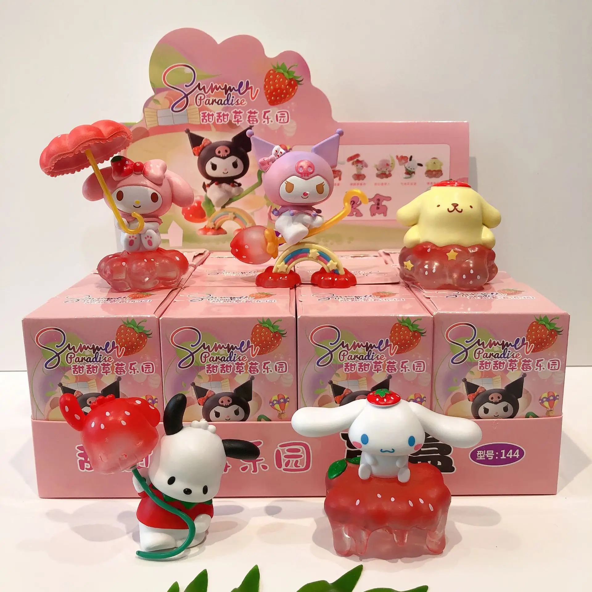 Cute My Melody Hello Kt Anime Action Figure Set Cartoon Doll Statue Model Room Ornaments Collection PVC Kuromi Anime Figure Toys