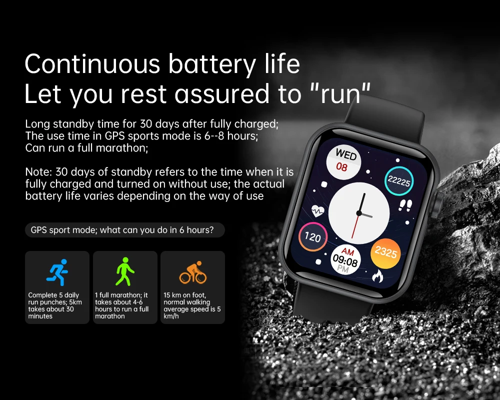 2022 Newest G16 AGPS High-precision Assisted Positioning GPS Beidou Smart Watch Dynamic Heart Rate Sports Smart Watches