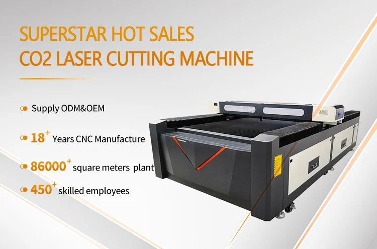 Competitive Price 130w square guide rail CO2 laser cutting and engraving machine