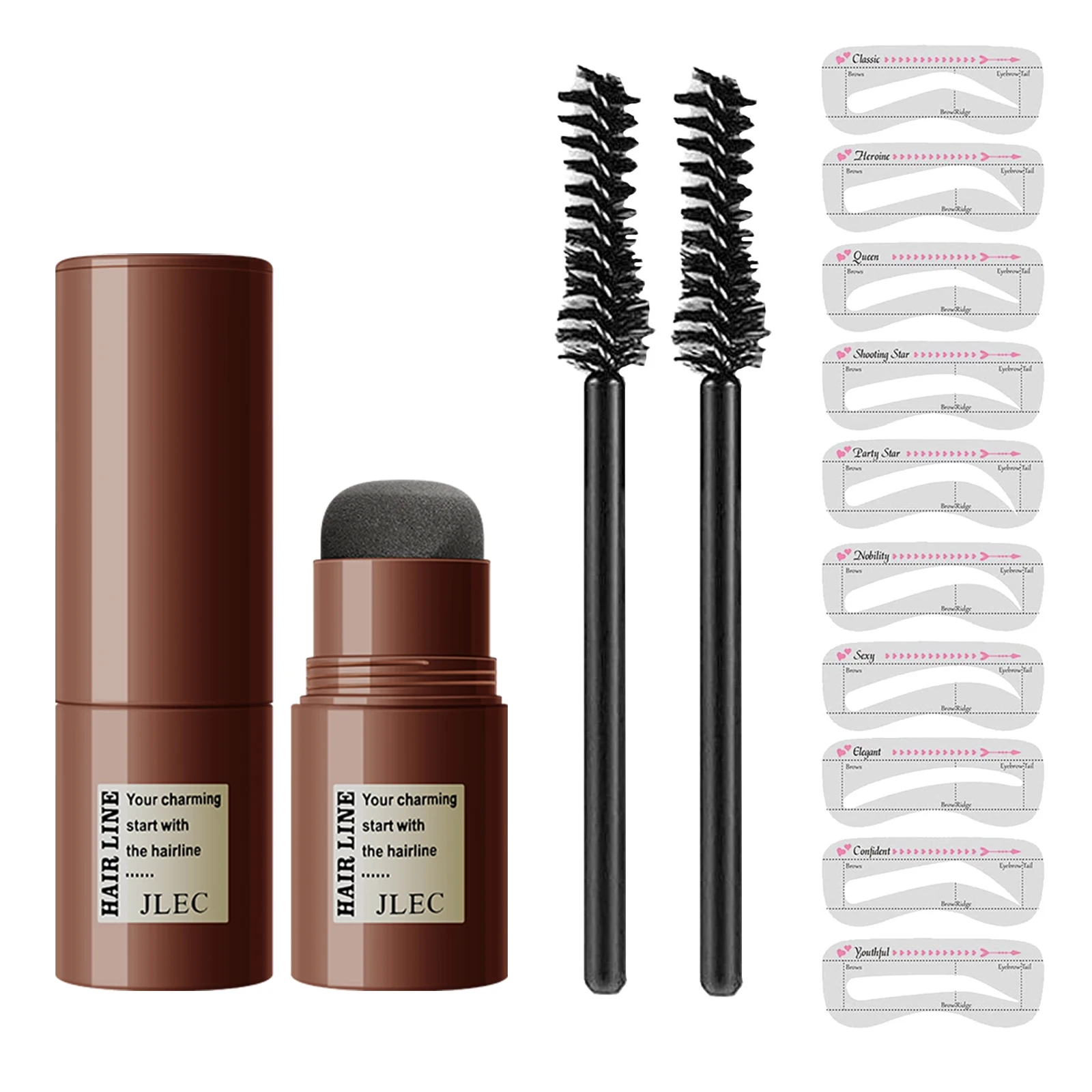 Waterproof Hair Line Powder for Eyebrow Stamp Stencil Print Shaping Kit Makeup Hair Concealer Root Cover Up Instantly