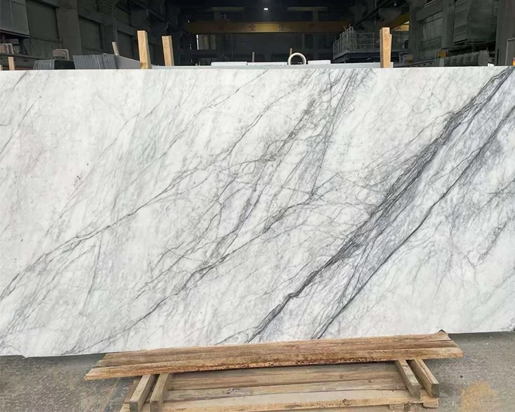 Italy Style Milas Lilac Himalayas White Marble Slab For Interior Bathroom Living Room Floor And Wall Feature Wall