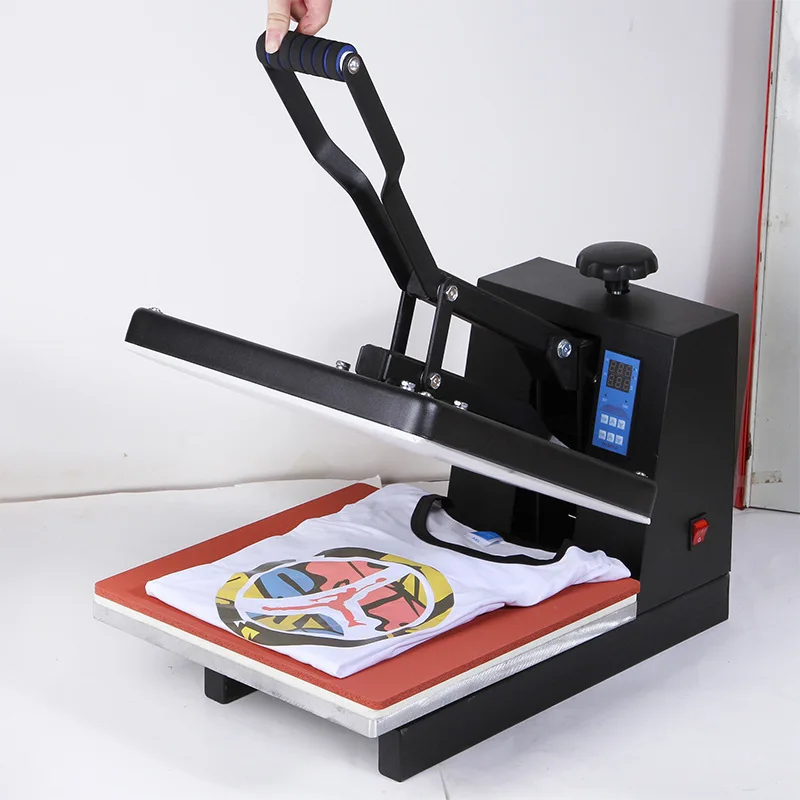 Manual transfer equipment heat transfer machine clothing digital 38*38 flat ironing heat press machine for T-shirt