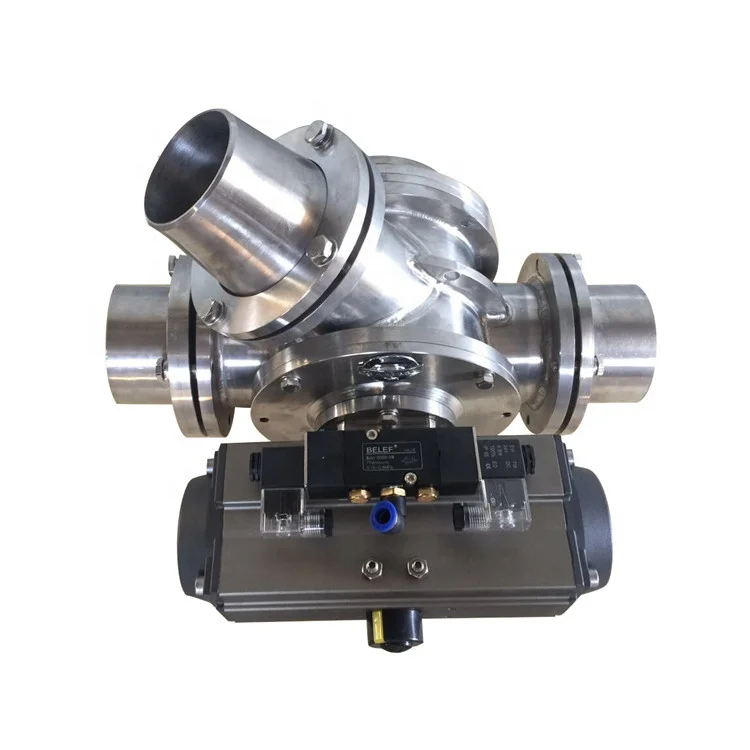China Manufacturer Double Actuator Pneumatic Cock Shunt Valve