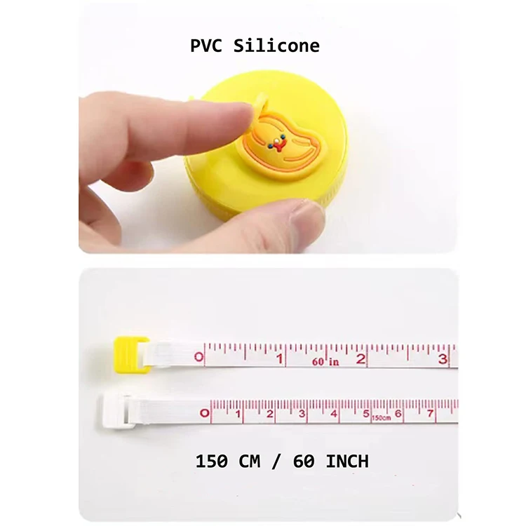 Amazon Hot Sale Custom LOGO Automatic Flexible Soft Tape Measure Retractable PVC Silicone Body Measuring Tape