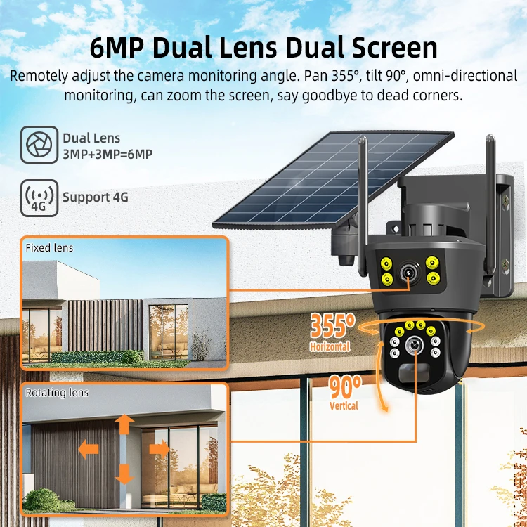 Оптовая продажа 3MP 4G беспроводной Wi-Fi видеонаблюдение PTZ сетевые камеры CCTV наружная камера безопасности
