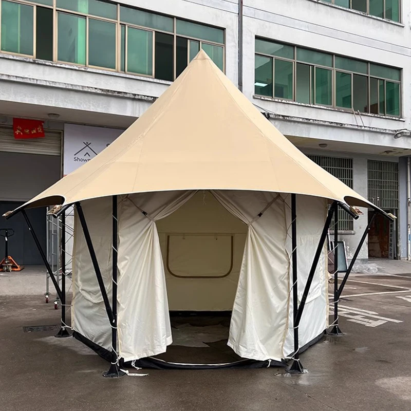New design light luxury hotel tent camping camping tourist scenic area double layer waterproof Oxford cloth camp cabin tent