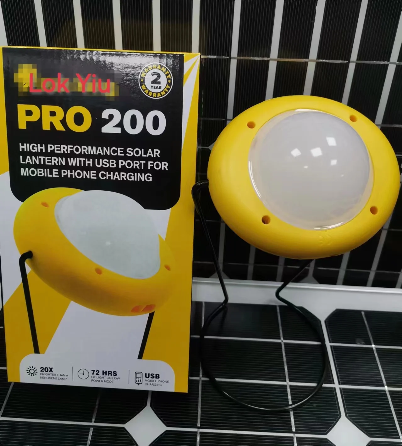Lok Yiu  New Solar Reading Lights TJ-200 with 6V3.5W solar panel or the iron bracket