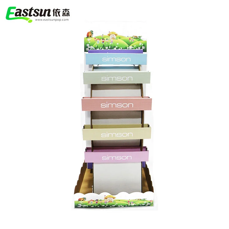 Customized Shop Corrugated Paper Cardboard Display rank promotion display stand for supermarket