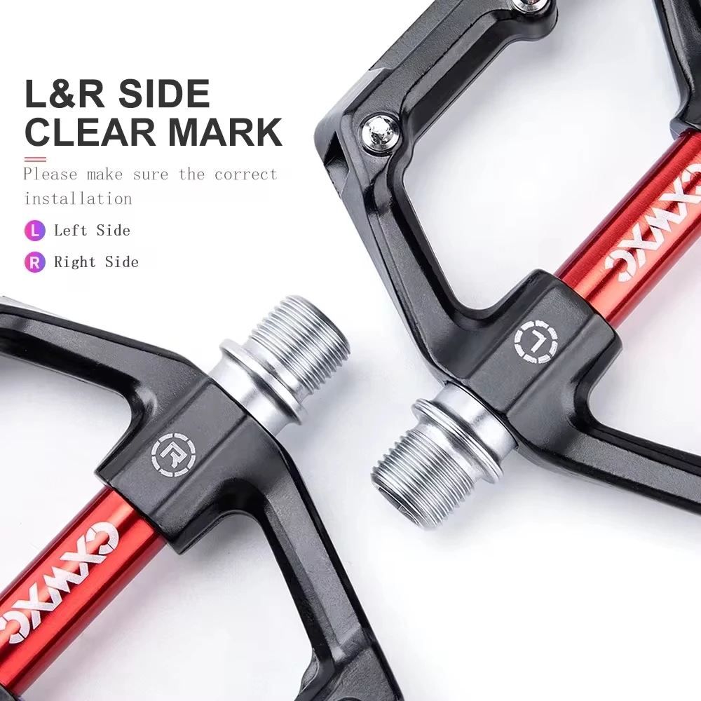 Flat Platform Bicycle Pedals Aluminum Pedal For MTB Mountain  Bikes Parts Sealed Bearing All-round Bike Pedals