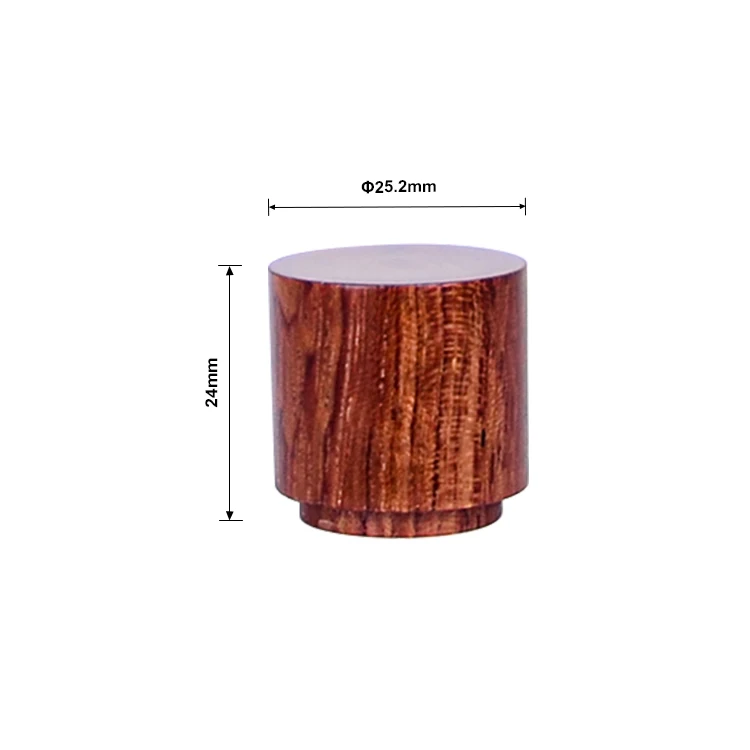 Bamboo Cap Plastic Aluminum Soft Tube Cap 18 MM Wooden Cap