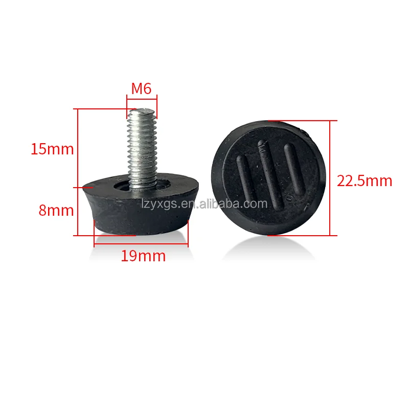 M6*14mm Bottom Width Three-wire Adjustable Foot Furniture Table Chair Cabinet Height Adjustment Mat Hardware Accessories