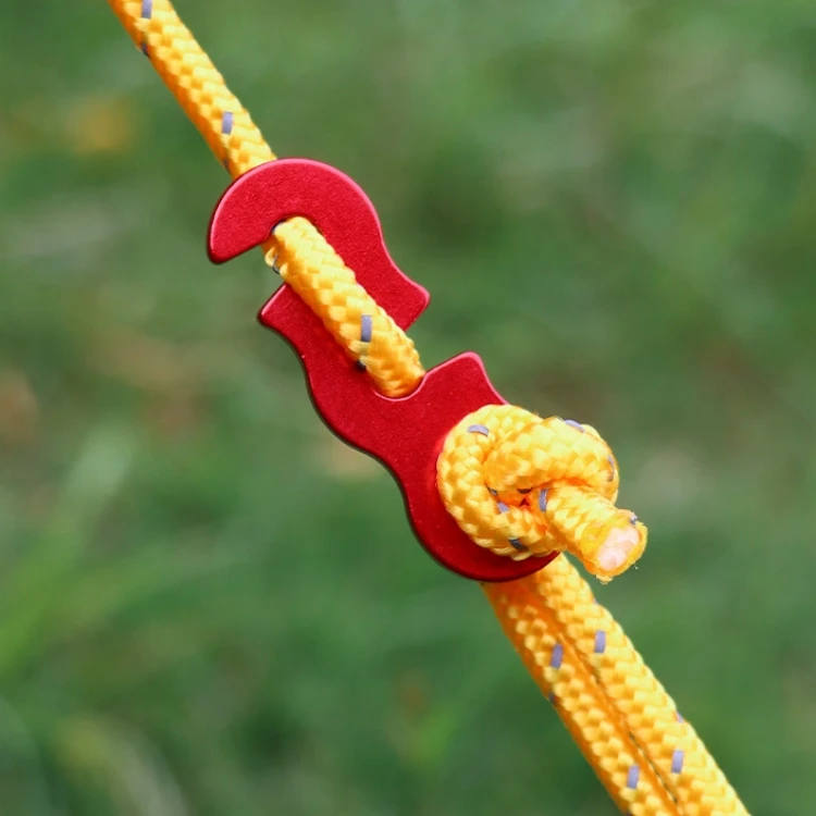 Camping Rope Adjuster Guy Line Adjuster Parachute Cord Buckle Rope Tensioner S Type Adjusters Guyline Cord Buckles Camping Gear