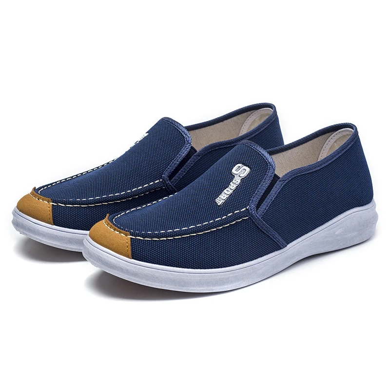 Летние мужские парусиновые туфли на заказ, джинсовые парусиновые туфли