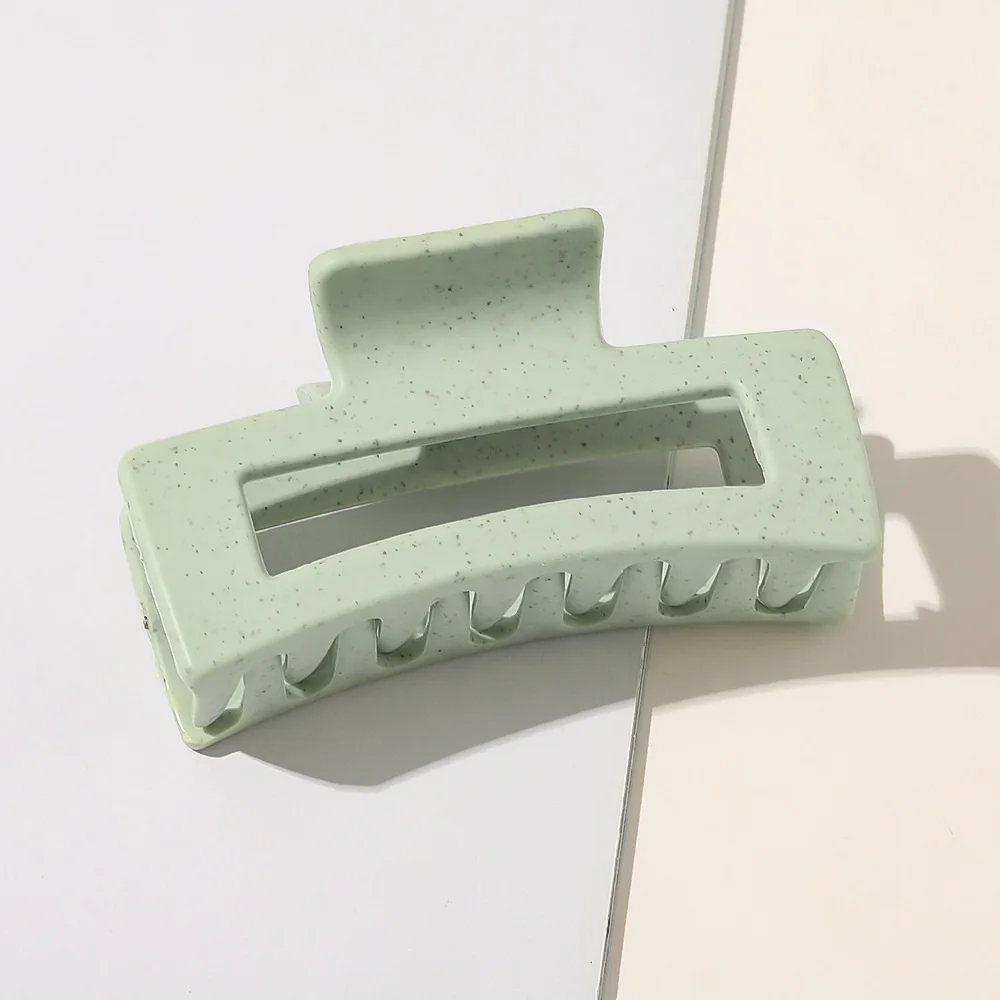 2022 New Candy Color Rectangle Hollow Claw Hairpin Women Simple Claw Clip for Hair Girls Hair Accessories Vintage Hair Clips