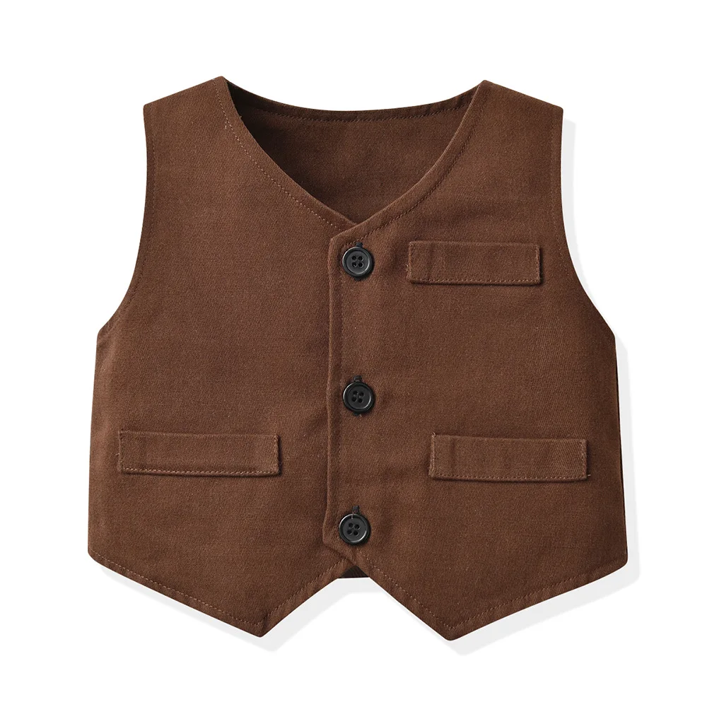 Gentleman Shirt+Bowtie+Suspender+Pants Ring Bearer Baby Boy Outfits Suit Black Toddler Boys Party Clothes Wedding Attire Dress