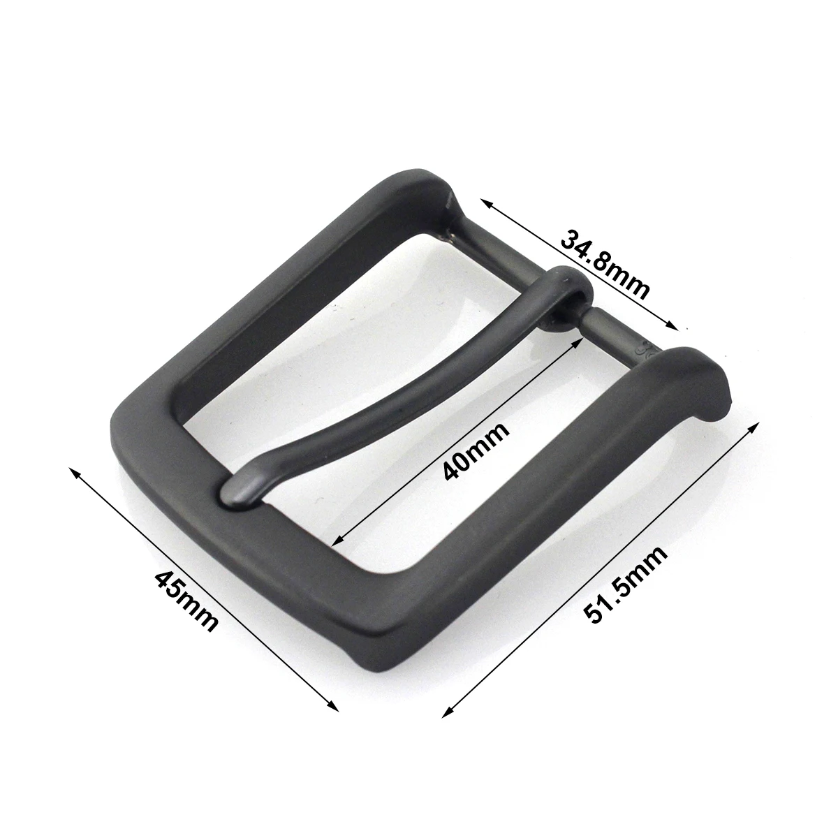 Metal Belt Buckle 35mm Matte Black Single Pin Buckle Jeans Waistband Buckles For 32mm-34cm Belt Leather Craft Accessories