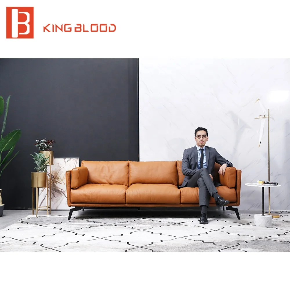 Italian interior design leather sofa with modern sectional elegance furniture