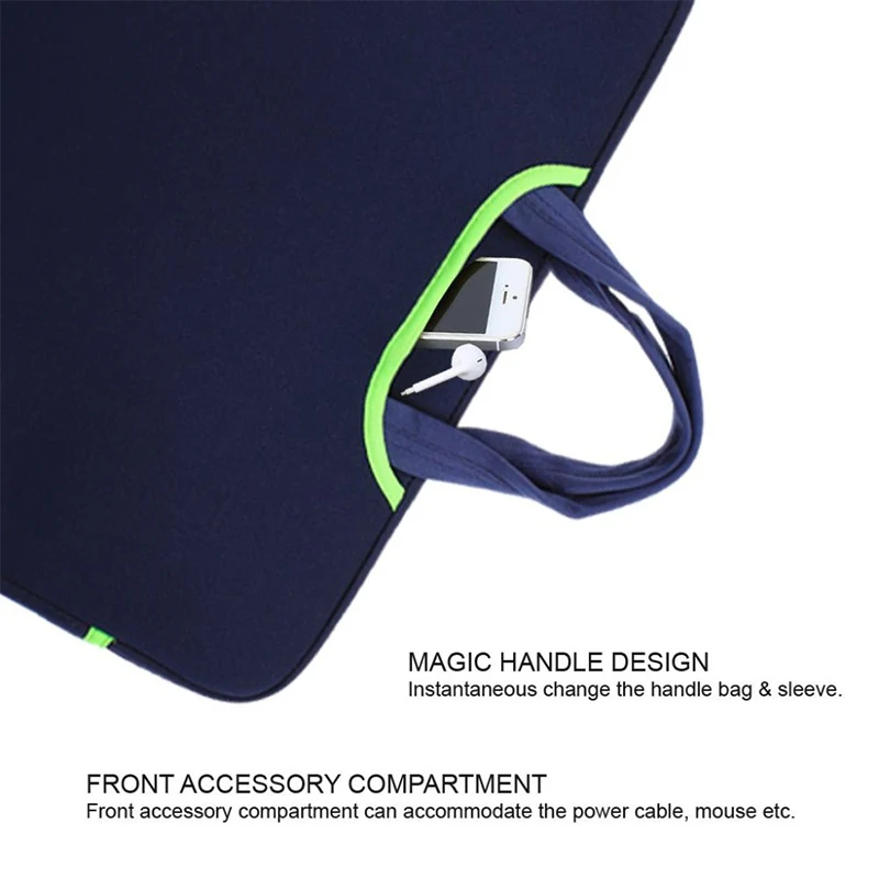 Custom Neoprene Business Book Laptop Sleeve Bag Case Waterproof With Zipper Universal Puffy Laptop Case
