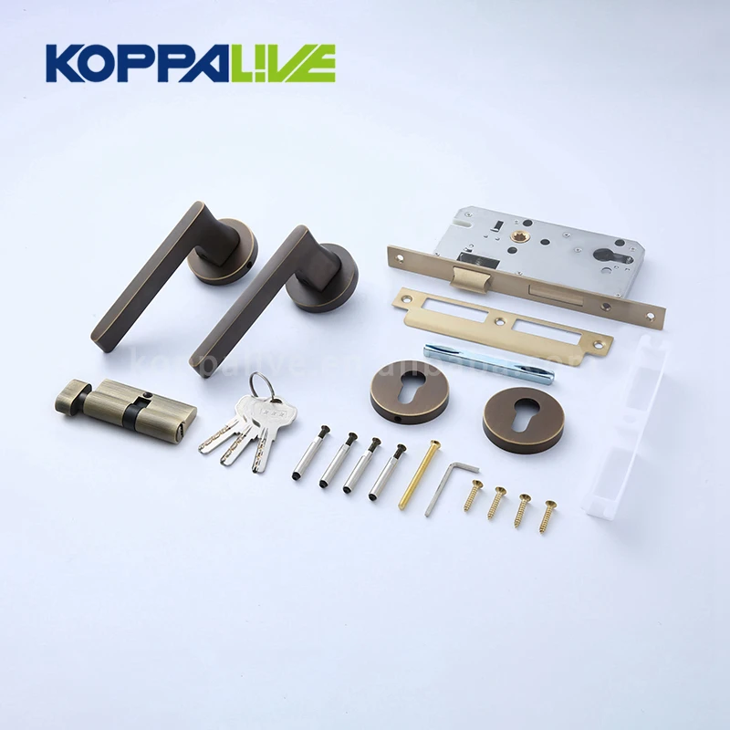 Роскошный Европейский кухонный латунный врезной дверной замок KOPPALIVE ручка ручки