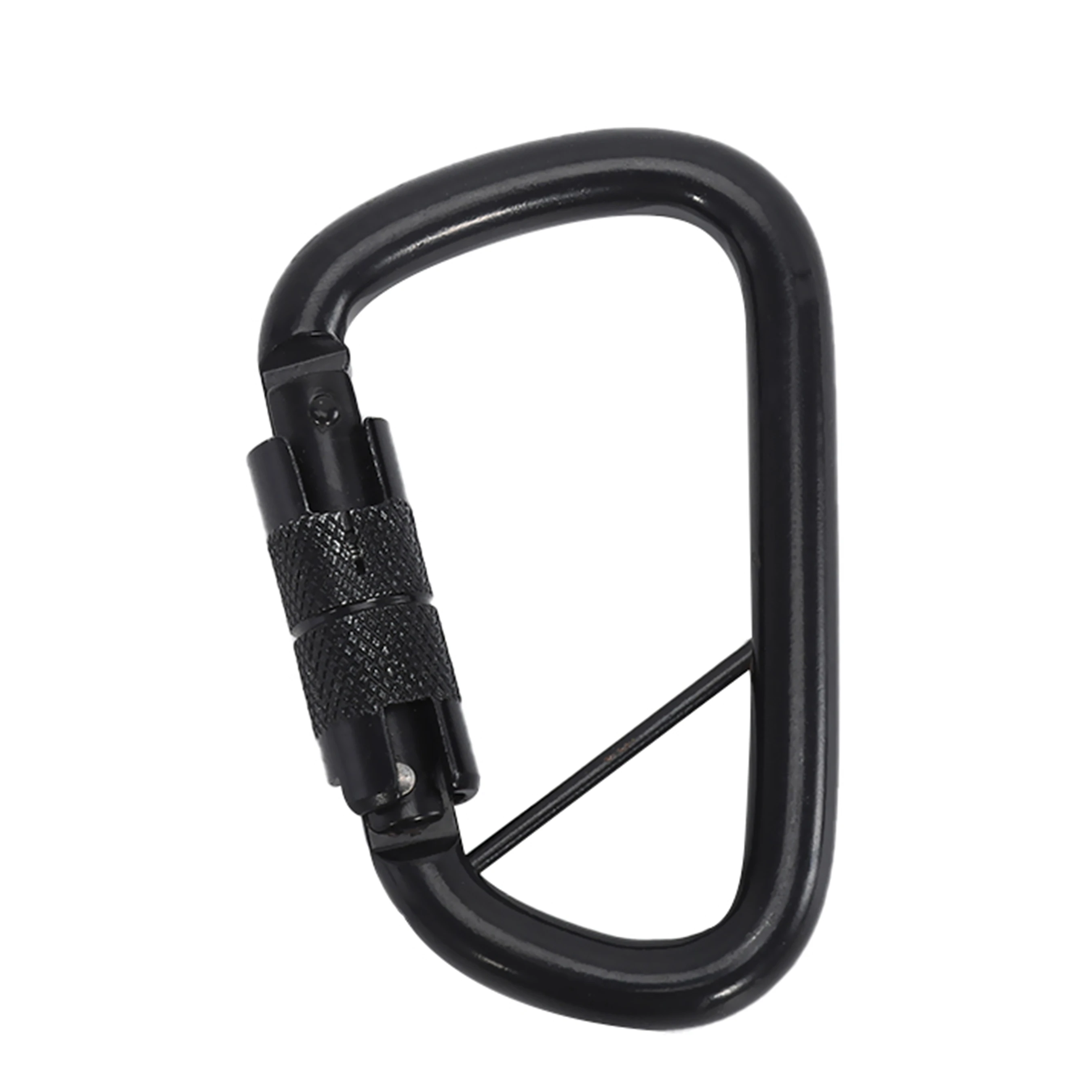 Fall Protection Heavy Duty 41KN Steel Locking Pear Shaped Safety Carabiner Hook with Bar