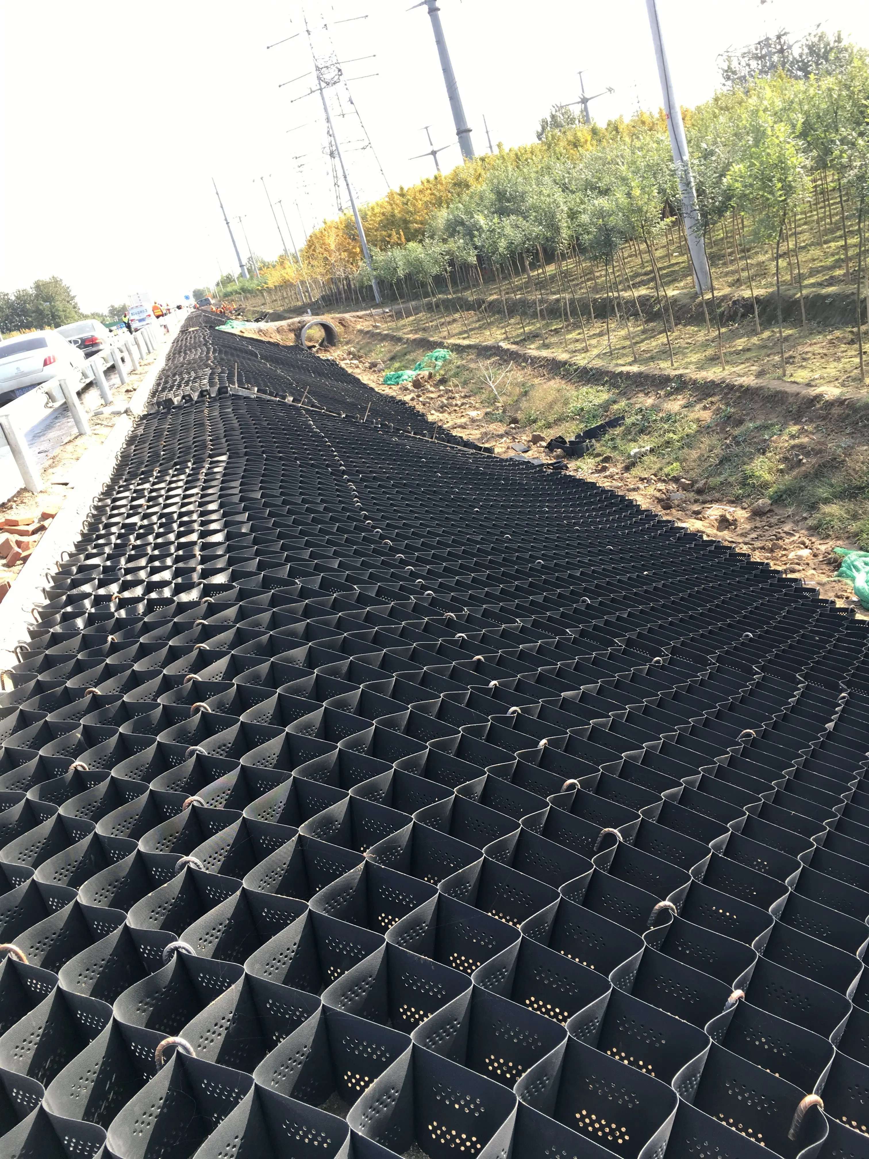 Good Supplier Competitive Price Plastic Geocell For Road Gravel Grid Geocell