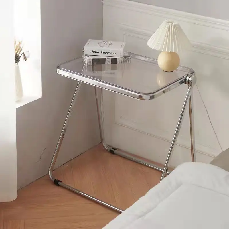 Modern Vintage Acrylic White 100 Kgs Load-bearing Foldable Desk Restaurant Used Hot Sales Folding Coffee Table For Sale