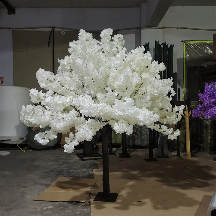 L-337 Customized Wedding Decoration Arches 4.9ft Tree Artificial Silk Flower White Centerpiece Cherry Blossom Tree for Table