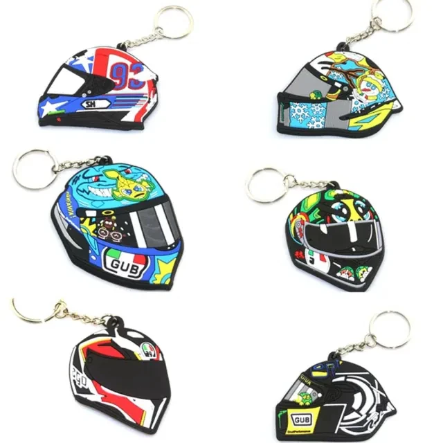 OEM Manufacturer Cheaper Custom Helmet Logo Rubber 3d PVC Keychain For Promotional Gift