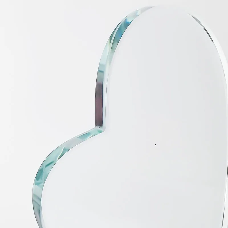 adoration CRYSTAL HEART AWARDS Custom heart-shaped glass crystal award plaque cup blank