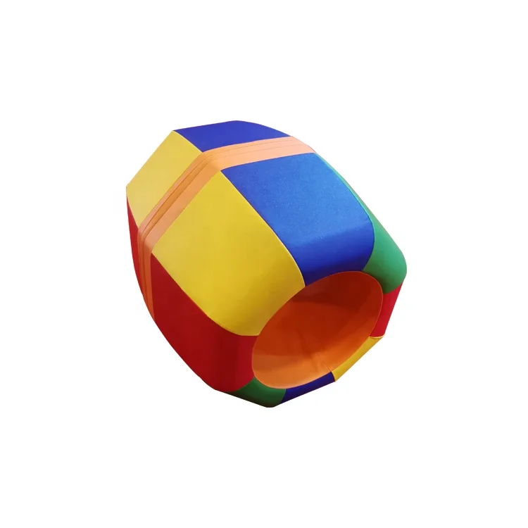 High Quality gymnastics indoor soft play equipment rainbow barrel gym equipment for gymnastic training at club for export