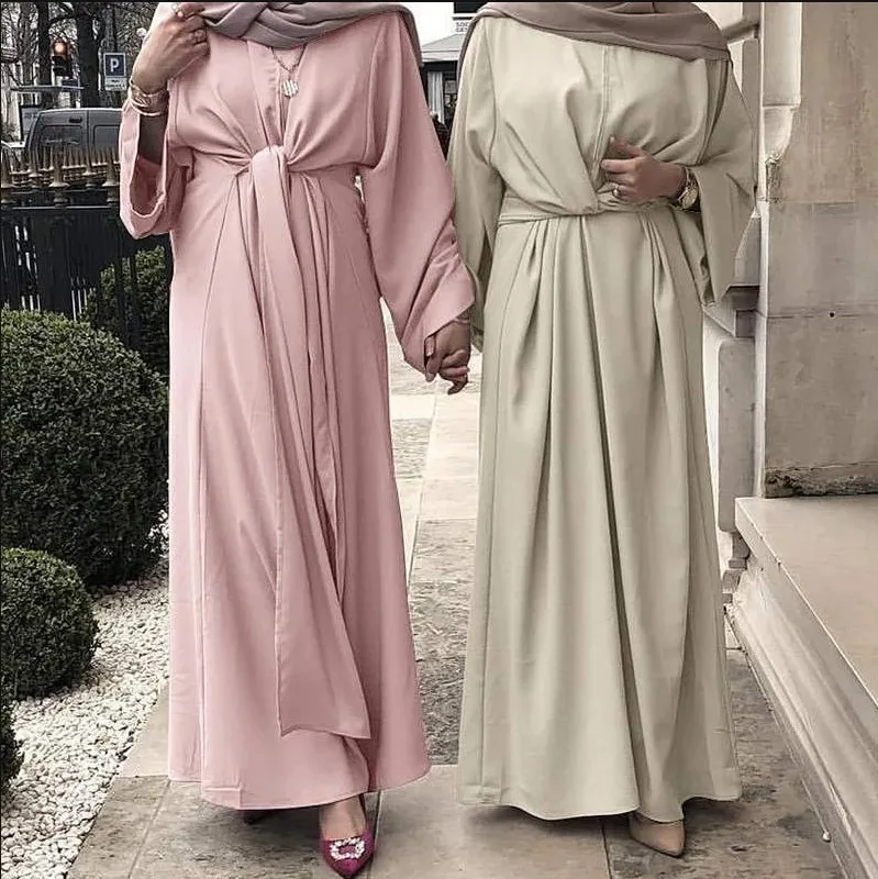 Женское длинное мусульманское платье dharka gabdhaha простое Дубая kurung кафтан абайя Турция