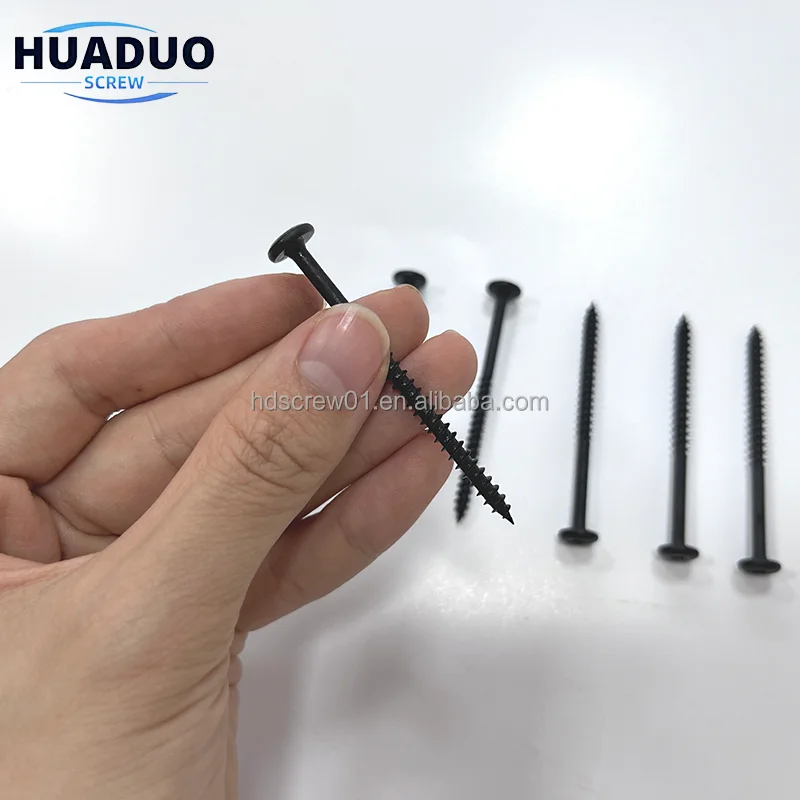 Black Stainless Steel Pocket Hole Self Tapping Screws From M10 Roofing Screws For Wood Inverted Edge Furniture Wood Screws