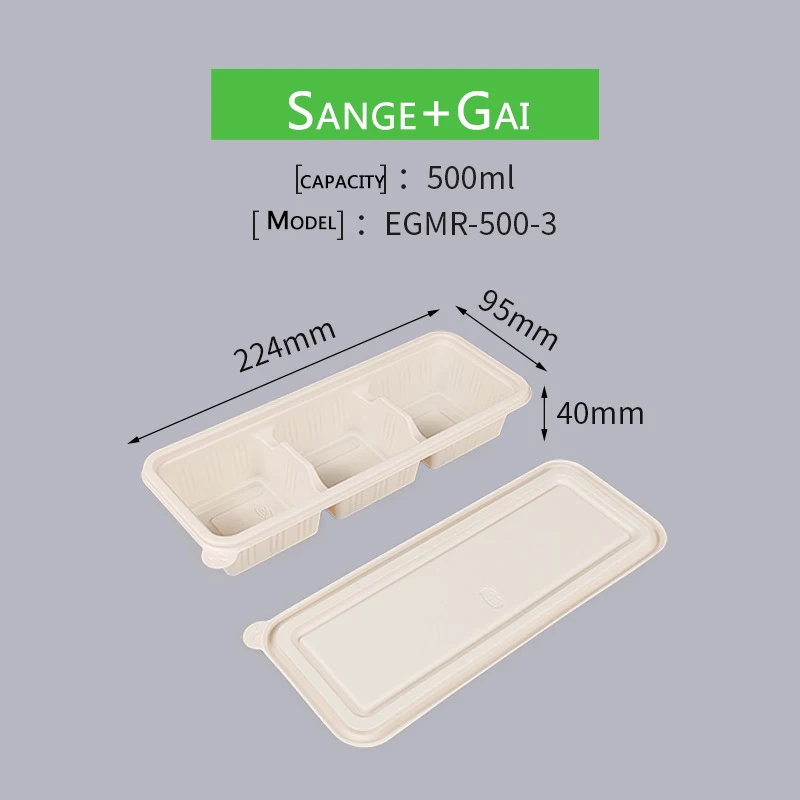 Disposable food container biodegradable corn starch food container microwave oven take-away food packaging container with cover