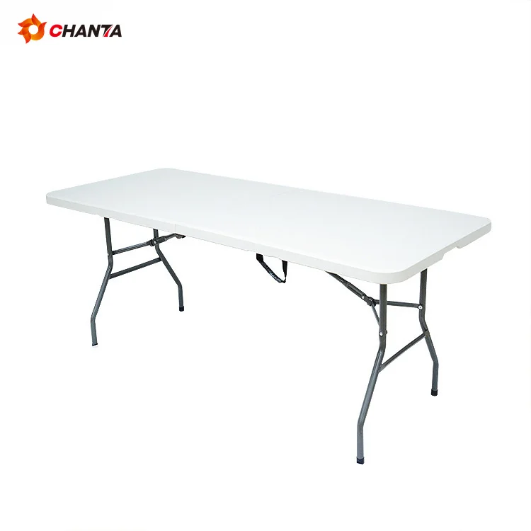portable outdoor furniture rectangular plastic foldable banquet catering bbq camping picnic plastic folding tables