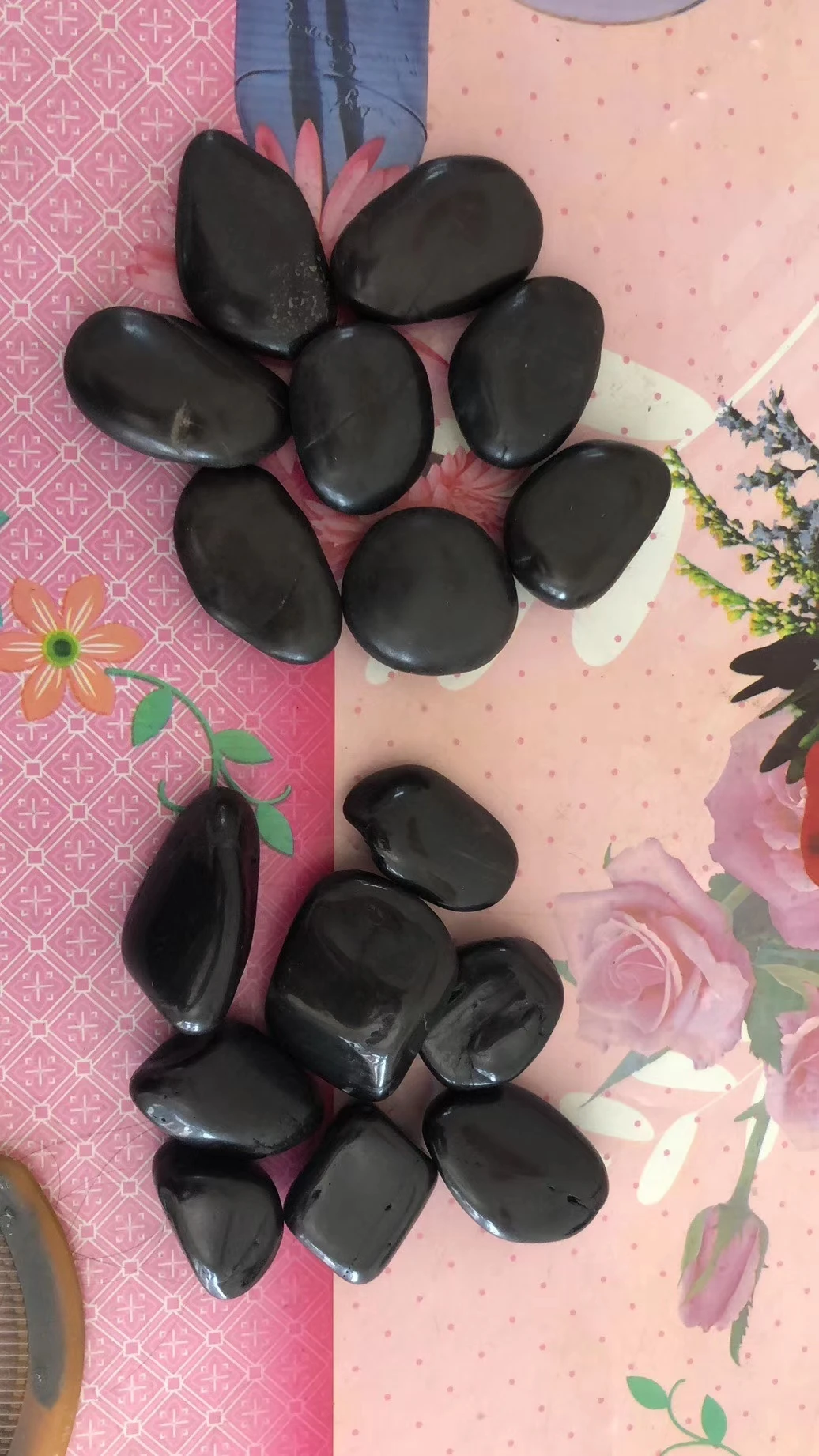 black 3-5cm river stone Decorations Fish Tank Aquarium Gardening Gravel Path Ornament Pebble Stones