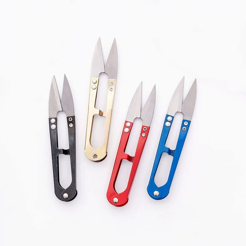 Household U Shape Yarn Cutting Scissors Small Snips Clippers Trimming Nipper for Sewing