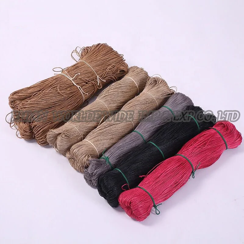 2.5mm natural waxed jute sisal yarn twisted rope twine cord string for baler craft manila bondage sisal products sale