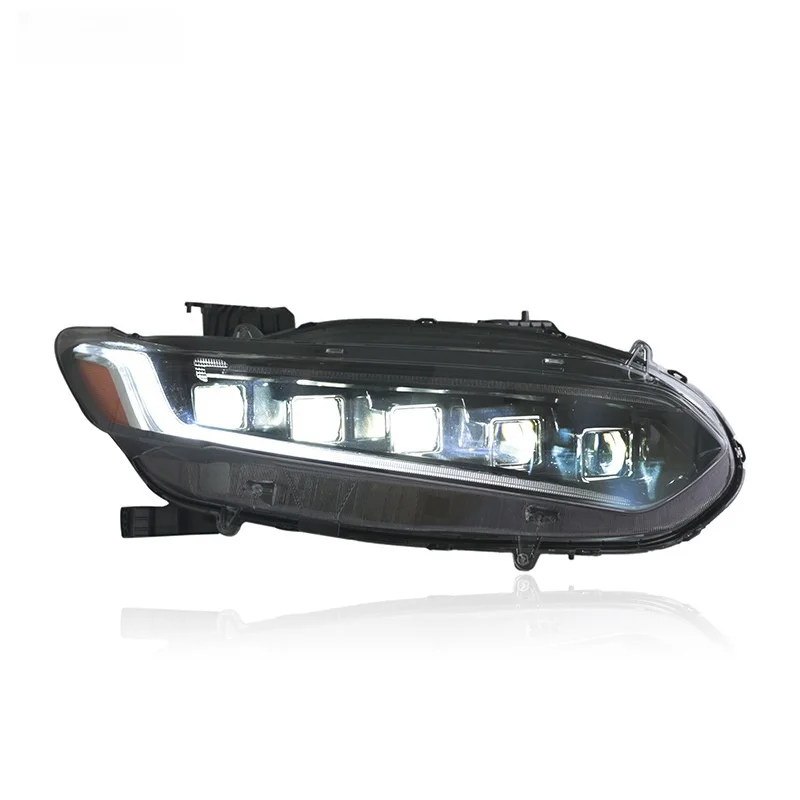 Headlight assembly modification with five lens LED daytime running light flow direction suitable for 18-22 Honda Accord