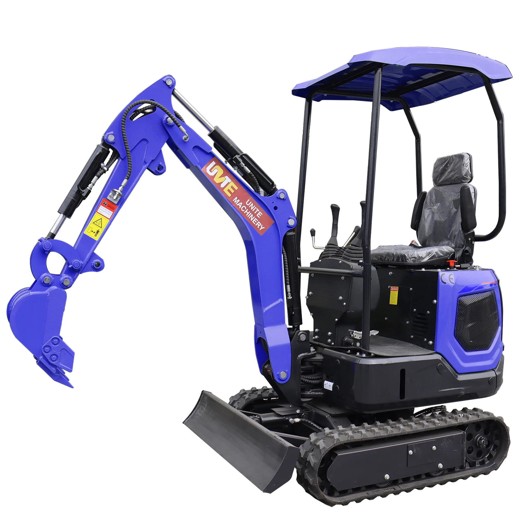 CE and EPA certified 1.2 tons hydraulic rubber crawler backhoe bucket for mini excavator